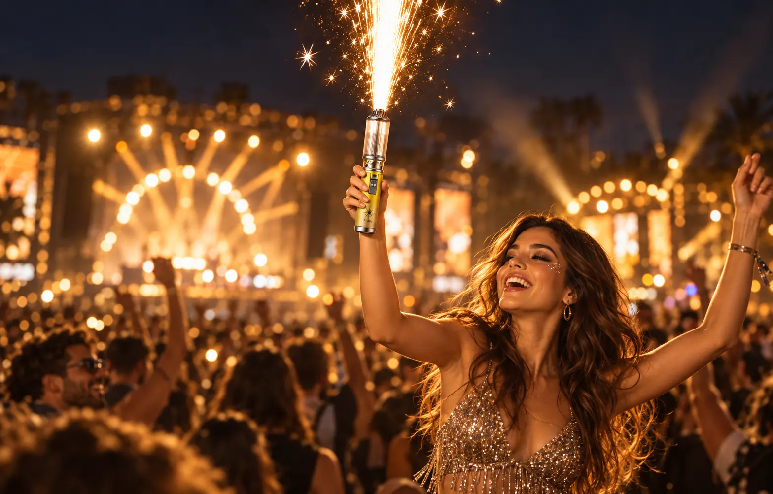 Festivals celebration with spark effects